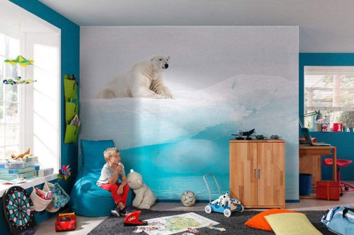 Komar Arctic Polar Bear Non Woven Wall Mural 400x280cm 8 Panels Ambiance | Yourdecoration.co.uk