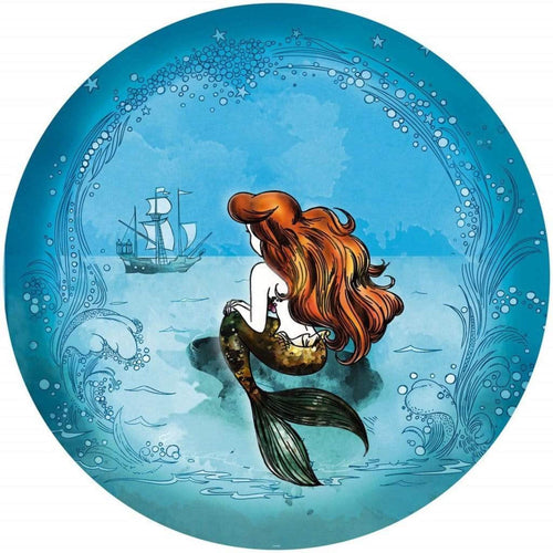 Komar Ariel Dreaming Self Adhesive Wall Mural 128x128cm Round | Yourdecoration.co.uk
