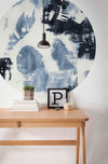 Komar Arty Blue Wall Mural 125x125cm Round Ambiance | Yourdecoration.co.uk