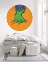 Komar Avengers Hulks Foot Pop Art Self Adhesive Wall Mural 128x128cm Round Ambiance | Yourdecoration.co.uk