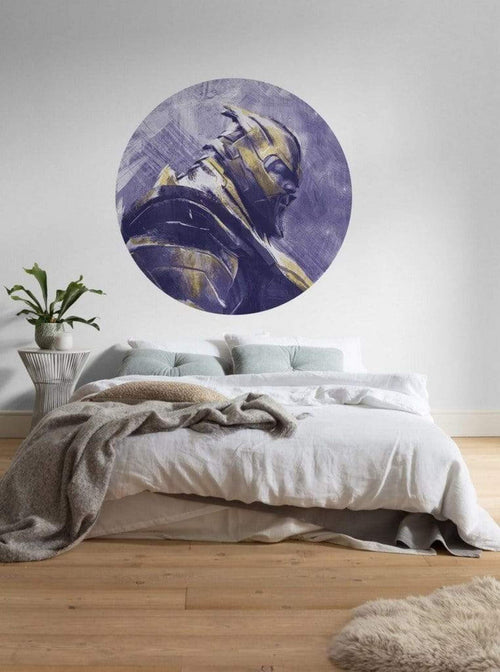 Komar Avengers Painting Thanos Self Adhesive Wall Mural 128x128cm Round Ambiance | Yourdecoration.co.uk