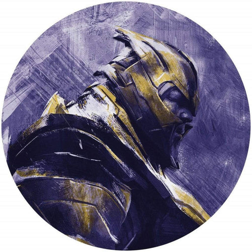 Komar Avengers Painting Thanos Self Adhesive Wall Mural 128x128cm Round | Yourdecoration.co.uk