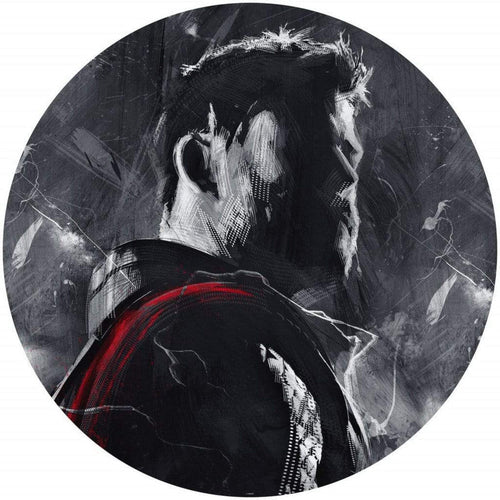 Komar Avengers Painting Thor Self Adhesive Wall Mural 128x128cm Round | Yourdecoration.co.uk