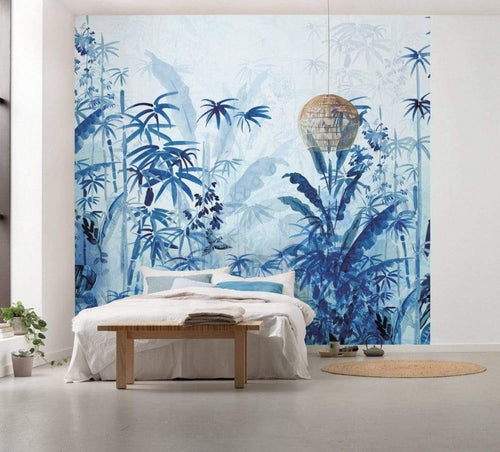 Komar Blue Jungle Non Woven Wall Mural 300x280cm 3 Panels Ambiance | Yourdecoration.co.uk