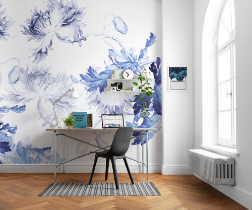 Komar Blue Silhouettes Non Woven Wall Mural 350X250cm 7 Panels Ambiance | Yourdecoration.co.uk