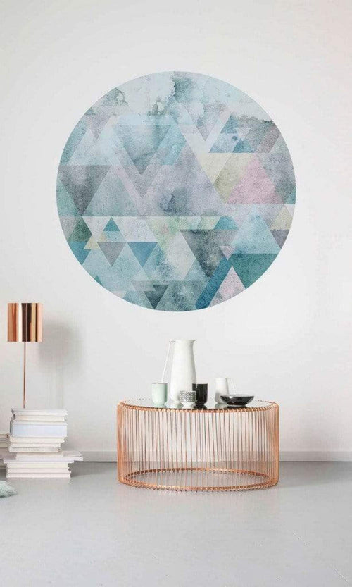 Komar Blueprism Wall Mural 125x125cm Round Ambiance | Yourdecoration.co.uk