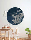 Komar Branch Wall Mural 125x125cm Round Ambiance | Yourdecoration.co.uk