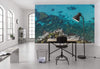 Komar Bright Blue Non Woven Wall Mural 450x280cm 9 Panels Ambiance | Yourdecoration.co.uk