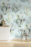 Komar Cactus Blue Non Woven Wall Mural 200x250cm 2 Panels Ambiance | Yourdecoration.co.uk