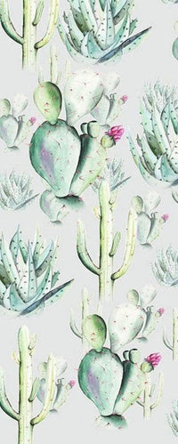 Komar Cactus Grey Non Woven Wall Mural 100x250cm 1 baan | Yourdecoration.co.uk