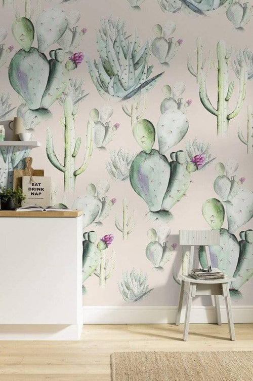 Komar Cactus Rose Non Woven Wall Mural 200x250cm 2 Panels Ambiance | Yourdecoration.co.uk
