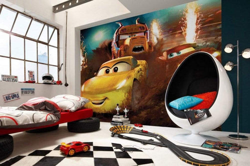 Komar Cars Dirt Track Non Woven Wall Mural 350x250cm 7 Panels Ambiance | Yourdecoration.co.uk