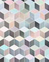 Komar Cubes Pastel Non Woven Wall Mural 200x250cm 2 Panels | Yourdecoration.co.uk