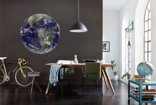 Komar Earth Wall Mural 125x125cm Round Ambiance | Yourdecoration.co.uk