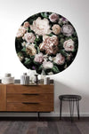 Komar Flower Couture Wall Mural 125x125cm Round Ambiance | Yourdecoration.co.uk