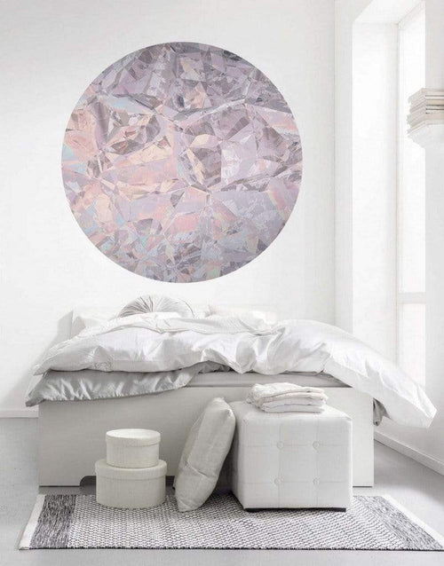 Komar Glossy Crystals Wall Mural 125x125cm Round Ambiance | Yourdecoration.co.uk