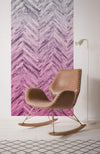 Komar Herringbone Pink Non Woven Wall Mural 100x250cm 1 baan Ambiance | Yourdecoration.co.uk