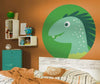 Komar Little Dino Velo Self Adhesive Wall Mural 125x125cm Round Ambiance | Yourdecoration.co.uk