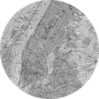 Komar Map Wall Mural 125x125cm Round | Yourdecoration.co.uk