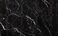 Komar Marble Black Non Woven Wall Mural 400x250cm 4 Panels | Yourdecoration.co.uk