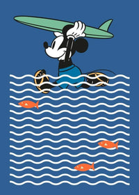 Komar Mickey gone Surfing Non Woven Wall Mural 200x280cm 4 Panels | Yourdecoration.co.uk
