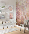 Komar Mosaik Rosso Non Woven Wall Mural 200x250cm 2 Panels Ambiance | Yourdecoration.co.uk