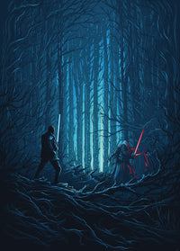 Komar Non Woven Wall Mural Iadx4 003 Star Wars Wood Fight | Yourdecoration.co.uk