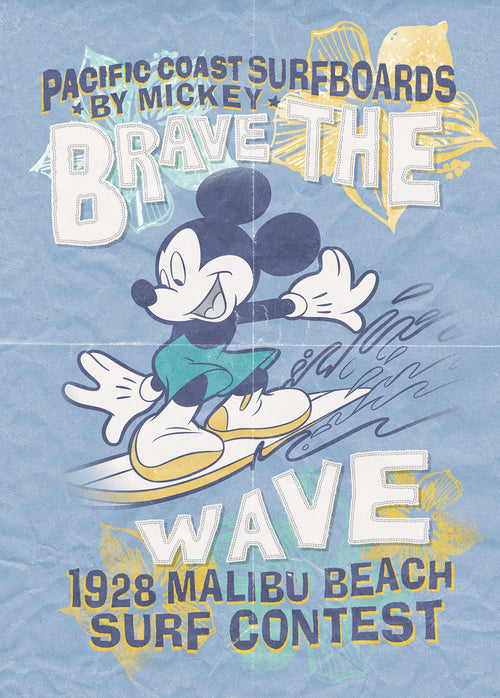 Komar Non Woven Wall Mural Iadx4 014 Mickey Brave The Wave | Yourdecoration.co.uk