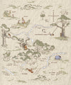 Komar Non Woven Wall Mural Iadx4 042 Winnie The Pooh Map | Yourdecoration.co.uk
