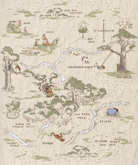 Komar Non Woven Wall Mural Iadx4 042 Winnie The Pooh Map | Yourdecoration.co.uk