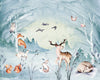 Komar Non Woven Wall Mural Iax7 0038 Animal Sleepover | Yourdecoration.co.uk