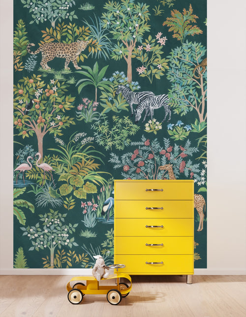 Komar Non Woven Wall Mural Inx4 055 Happy Jungle Interieur | Yourdecoration.co.uk