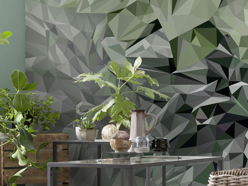 Komar Non Woven Wall Mural Inx6 036 Emerald Flowers Detail | Yourdecoration.co.uk