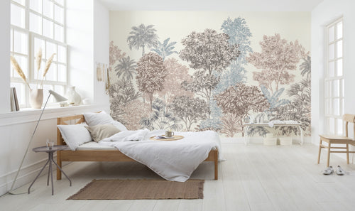 Komar Non Woven Wall Mural Inx8 024 Painted Trees Interieur | Yourdecoration.co.uk