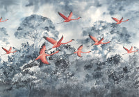 Komar Non Woven Wall Mural Inx8 053 Flamingos In The Sky | Yourdecoration.co.uk