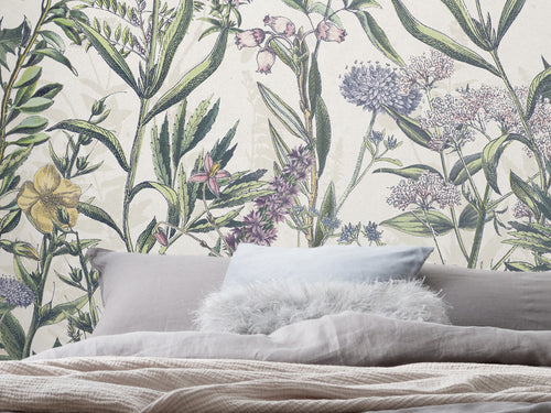 Komar Non Woven Wall Mural X4 1011 Flowering Herbs Int Detail | Yourdecoration.co.uk