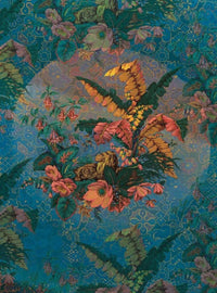 Komar Orient Bleu Non Woven Wall Mural 200x270cm 4 Panels | Yourdecoration.co.uk