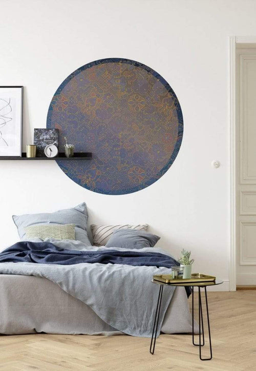Komar Ornament Wall Mural 125x125cm Round Ambiance | Yourdecoration.co.uk