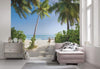 Komar Palmy Beach Non Woven Wall Mural 300x250cm 3 Panels Ambiance | Yourdecoration.co.uk