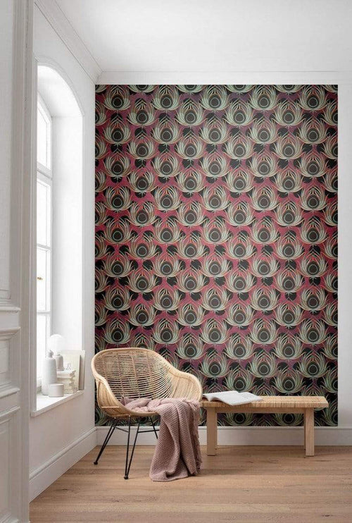 Komar Paon Rouge Non Woven Wall Mural 200x280cm 4 Panels Ambiance | Yourdecoration.co.uk