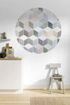 Komar Pastel Deluxe Wall Mural 125x125cm Round Ambiance | Yourdecoration.co.uk