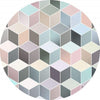 Komar Pastel Deluxe Wall Mural 125x125cm Round | Yourdecoration.co.uk