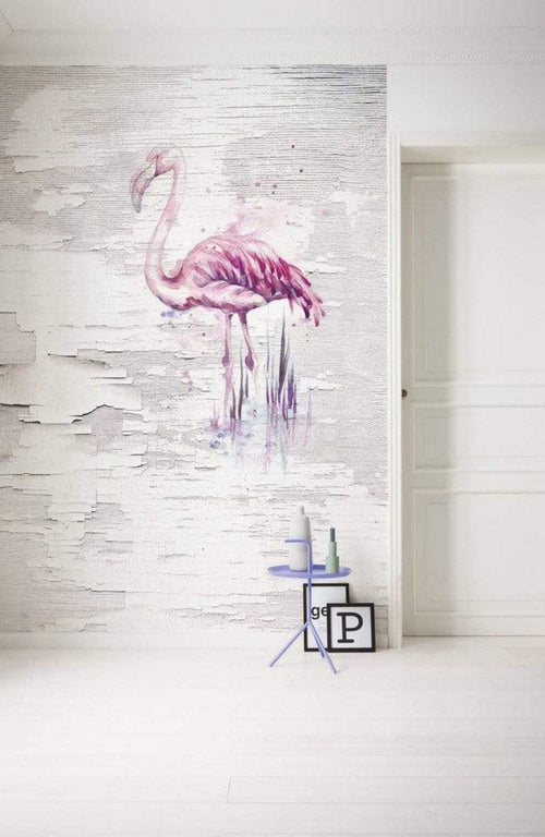 Komar Pink Flamingo Non Woven Wall Mural 200x250cm 2 Panels Ambiance | Yourdecoration.co.uk