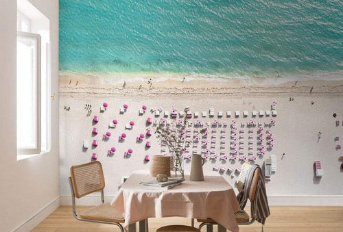Komar Pink Umbrella Non Woven Wall Mural 400x250cm 4 Panels Ambiance | Yourdecoration.co.uk