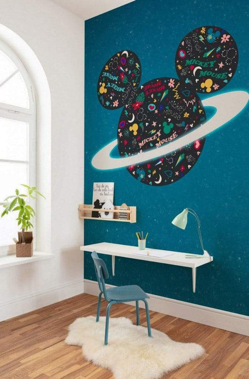 Komar Planet Mickey Non Woven Wall Mural 200x280cm 4 Panels Ambiance | Yourdecoration.co.uk