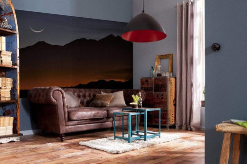 Komar Red Shining Mountain Non Woven Wall Mural 300x150cm 6 Panels Ambiance | Yourdecoration.co.uk