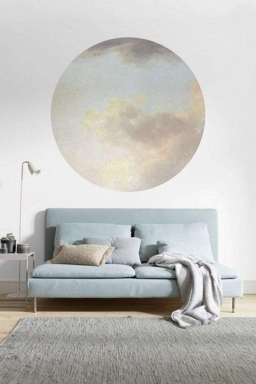 Komar Relic Clouds Wall Mural 125x125cm Round Ambiance | Yourdecoration.co.uk