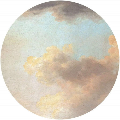 Komar Relic Clouds Wall Mural 125x125cm Round | Yourdecoration.co.uk