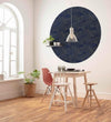Komar Royal Blue Wall Mural 125x125cm Round Ambiance | Yourdecoration.co.uk
