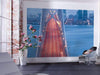 Komar San Francisco Blues Non Woven Wall Mural 300x200cm 3 Panels Ambiance | Yourdecoration.co.uk